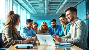 Delivering exceptional Managed it service with a diverse team collaborating in a modern workspace.