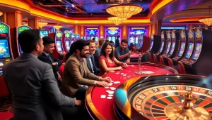 Rasakan sensasi slot deposit 1k di lingkungan kasino yang ramai, penuh semangat, dan peluang jackpot.