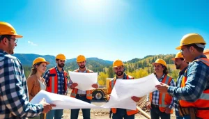 Engaged construction workers in Colorado emphasize teamwork, representing the construction association colorado.