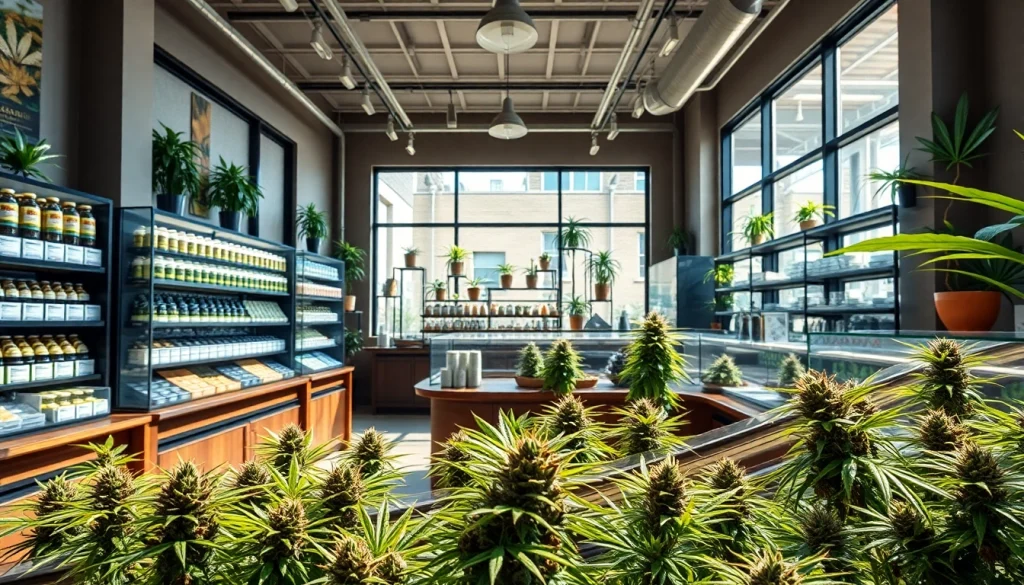 Browse Weedmaps Madrid for top cannabis products in a vibrant dispensary setting.