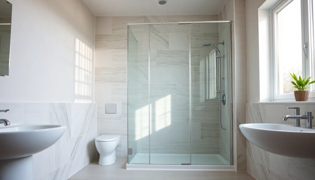 Innovative duschkabine 90x90 in a contemporary bathroom design, emphasizing relaxation and style.