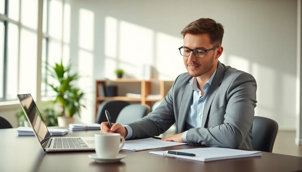 Complete the eta UK application form effectively in a professional office setting.