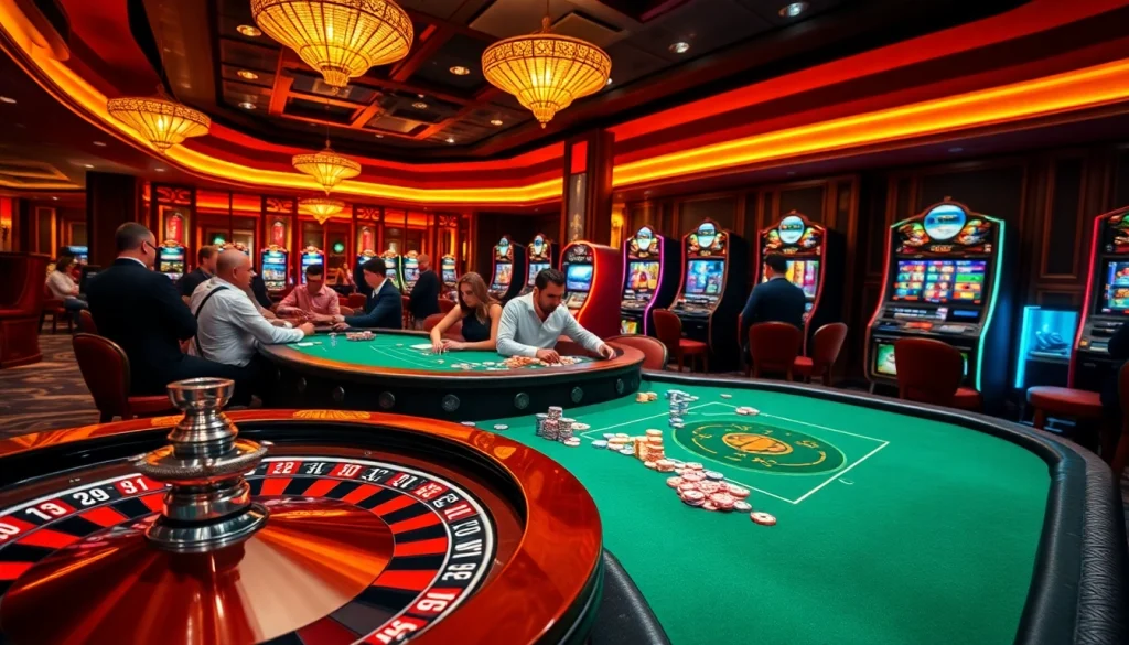 Engaging gamblers at Haywin's luxurious poker table with exciting casino elements.