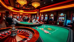 Engaging gamblers at Haywin's luxurious poker table with exciting casino elements.