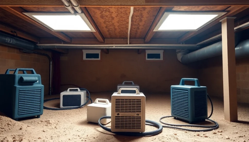 Crawl Space Restoration showcasing a clean environment and effective moisture barriers.