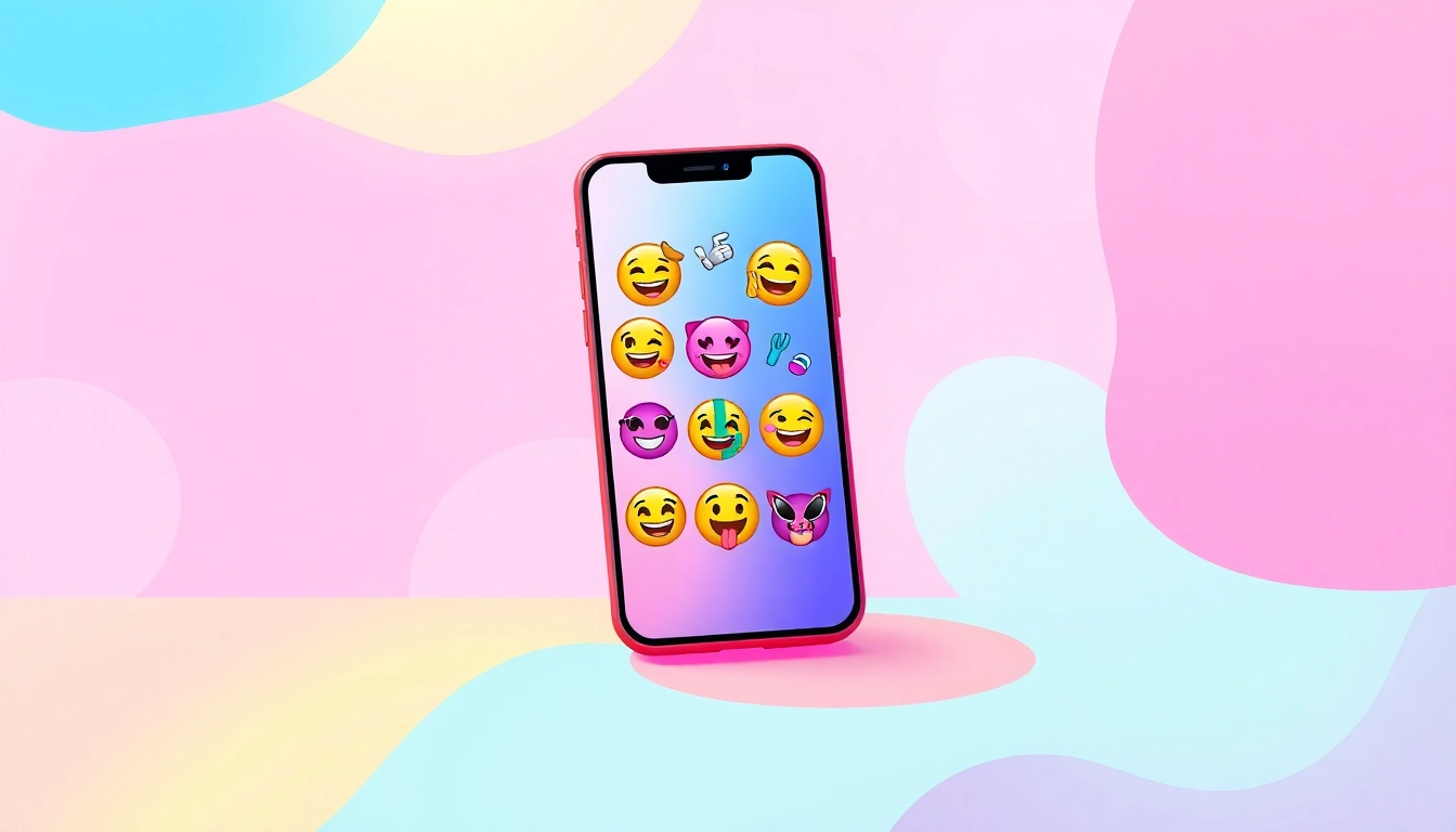 TikTok emojis displayed on a smartphone screen in a colorful and energetic design. related image
